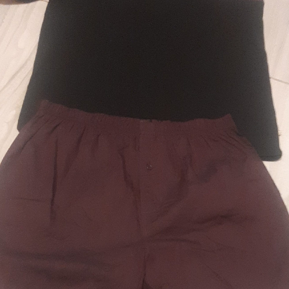 Black  Burgundy Pyjamas  Set